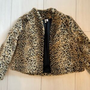 Madison Leopard Print Faux Fur Jacket